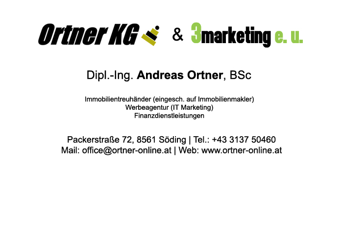 Ortner Online - Immobilien, Werbung, Marketing, Finanzdienstleistungen
